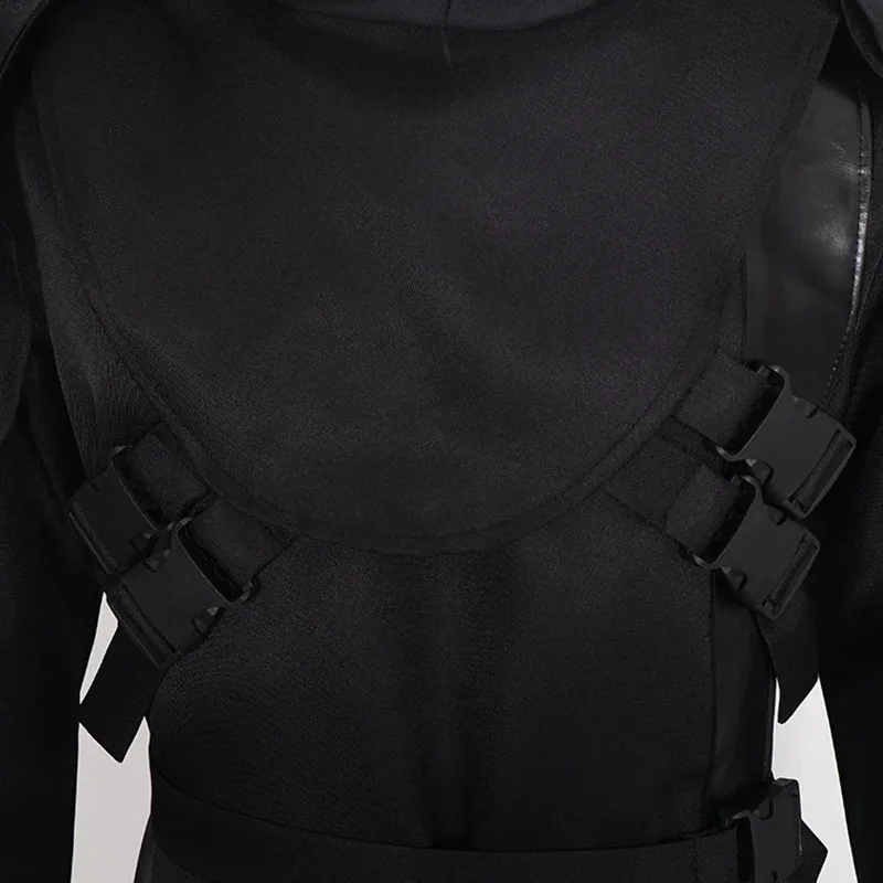 Capa negra medieval Danny Johnson disfraz de Cosplay Dead by Daylight DbD Halloween juego de terror capa bata con capucha para hombres y mujeres