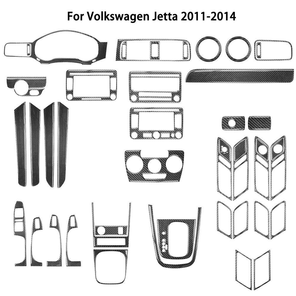 Auto Innen Dekoration Schutz Carbon Faser Aufkleber Für Volkswagen VW Jetta 2011 2012 2013 2014 Auto Styling Zubehör – Detail 2
