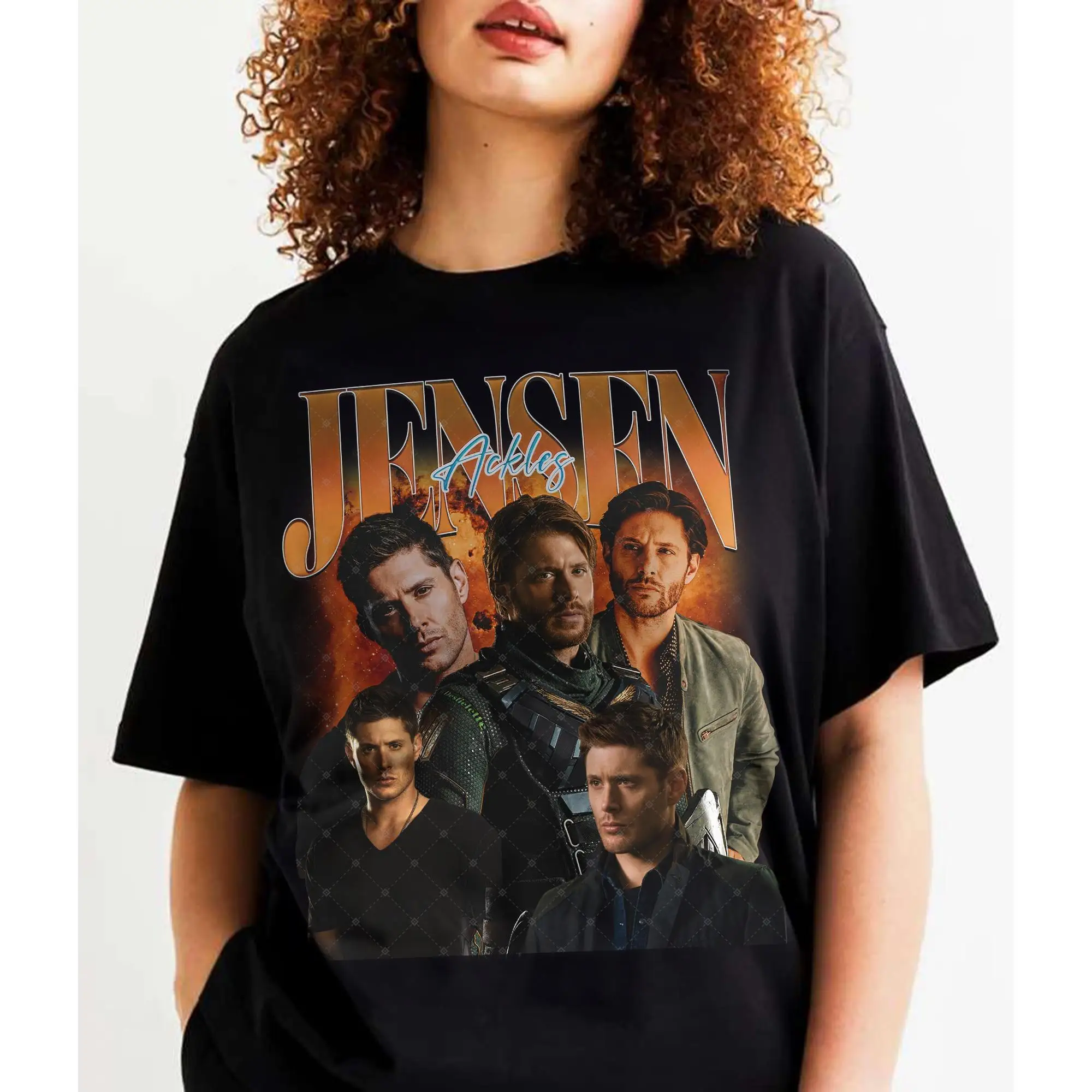 قميص Jensen Ackles المحدود 90s قميص عتيق Jensen Ackles قميص Jensen Ackles جرافيك Y2k ملابس Jensen Ackles قميص للمعجبين