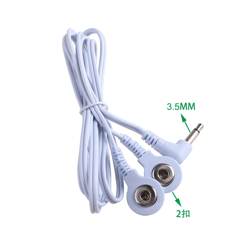 3.5mm Plug 4-ways and 2-ways Button Wire  Therapy Physiotherapy Relax for TENS Unit Tens Digital Massagers  Body Massager Pad