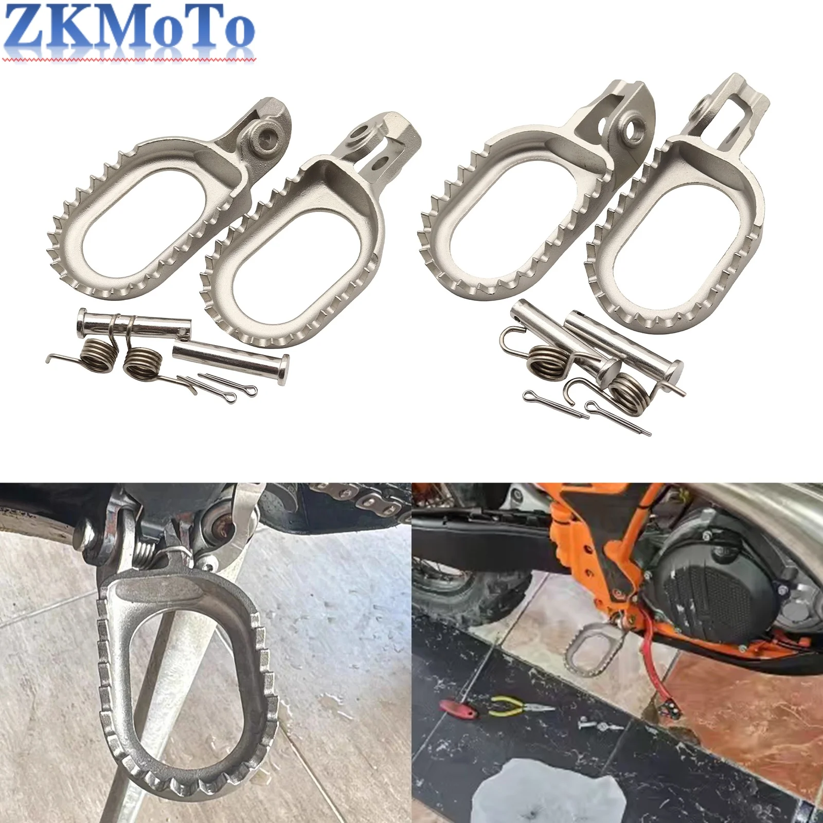 

Motorcycle Stainless Steel Foot Pegs Rests Footpeg Rests Pedals For KTM EXC EXCF XC XCF SX SXF XCW 125 250 300 350 400 450 500