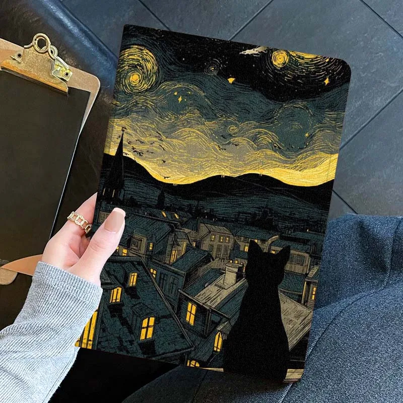 capa-para-tablet-night-black-cat-para-ipad-pro-air-mini-11-1-2-3-4-5-6-7-7ª-geracao-129-13-79-83-m3-m4-polegadas