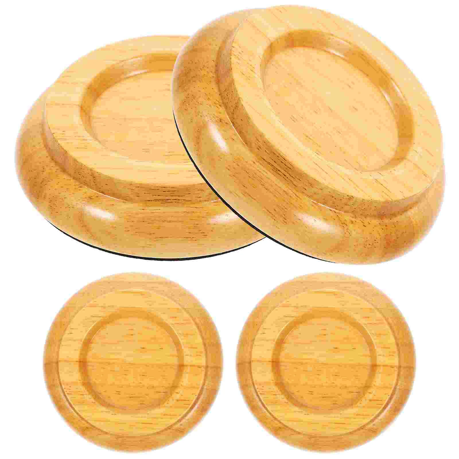 4 Pcs Piano Mat Caster Wheels Foot Pads Table Chair Leg Protector Wood Non-skid Cups