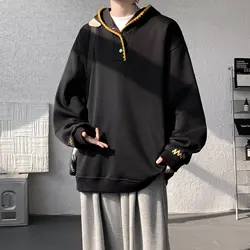 Autumn Men's Hoodies Streetwear Harajuku Fashion Embroidery Sweatshirts High Quality Men Casual Korean Men Clothing Hoodies Men
