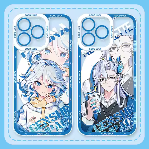Genshin Impact Case for Samsung Galaxy S24 Ultra S23 S22 S21 Plus S20 FE S10 Note 20 10 Pro A14 A34 A54 Furina Neuvillette Cover