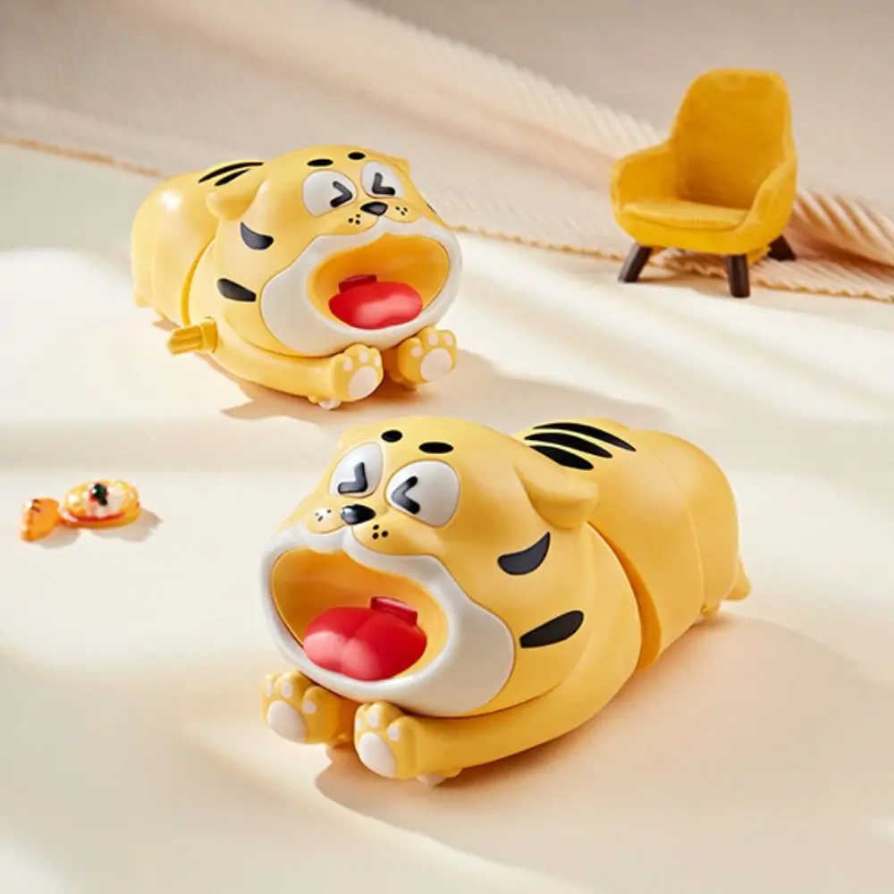 클라이밍 타이거즈 시계태엽 장난감 움직이는 인터랙티브 동물 타이거즈 윈드업 장난감 귀여운 만화 타이거즈 시계태엽 모델 유치원용