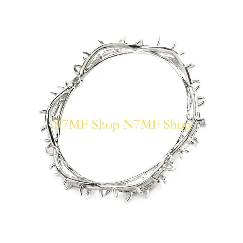 N7MF فريدة من نوعها سوار أزياء أزياء سوار للأزياء يضم تصميمات شوكة مفصلة لرواد الحفلات #3