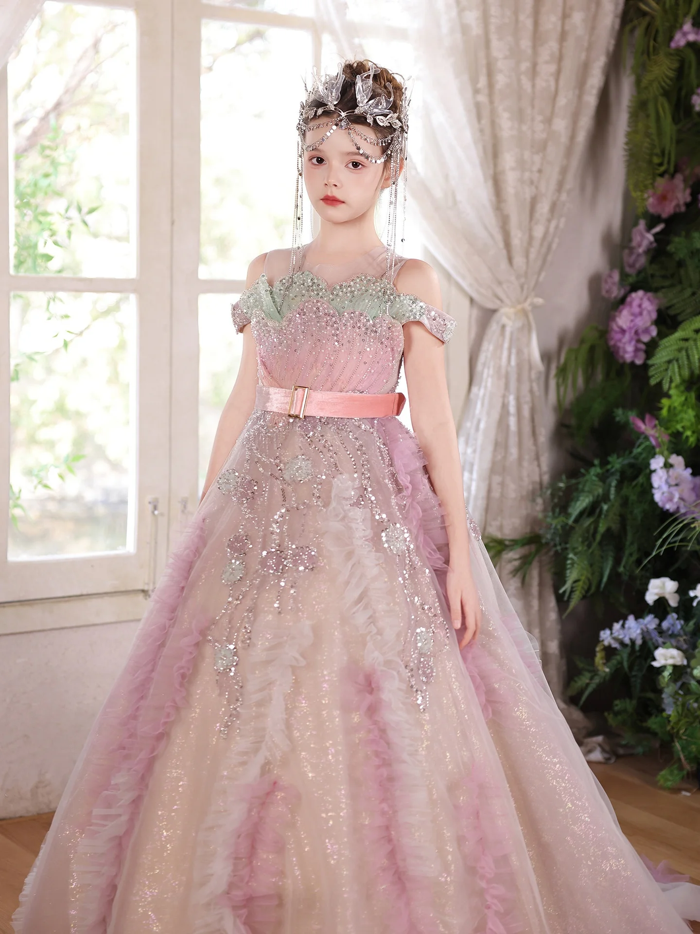 Custom Luxury Off-Shoulder Sequin Dress for Women Girls Wedding Guest Gown Birthday Party Pageant Runway Elegant Evening Gown