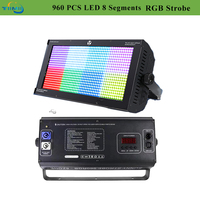 1/2Pcs 960 PCS LED 8 Segments RGB Strobe Light Voice Led Disco Full Color Flash Party Wedding Concert Stage Effect flycase