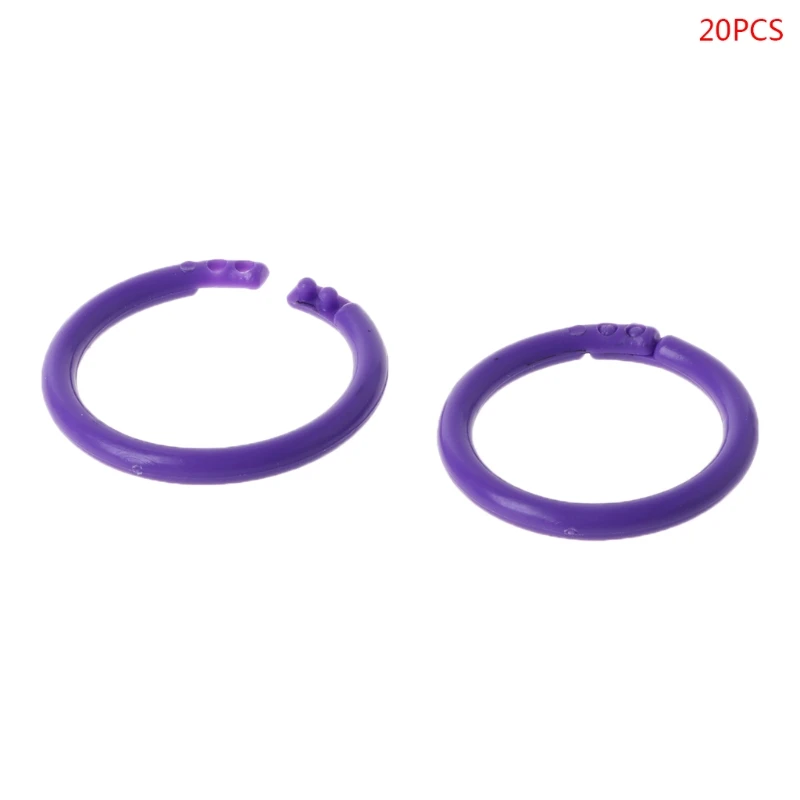 20x Cerchio in plastica creativo Multifunzionale Raccoglitore ad anelli a fogli sciolti per
