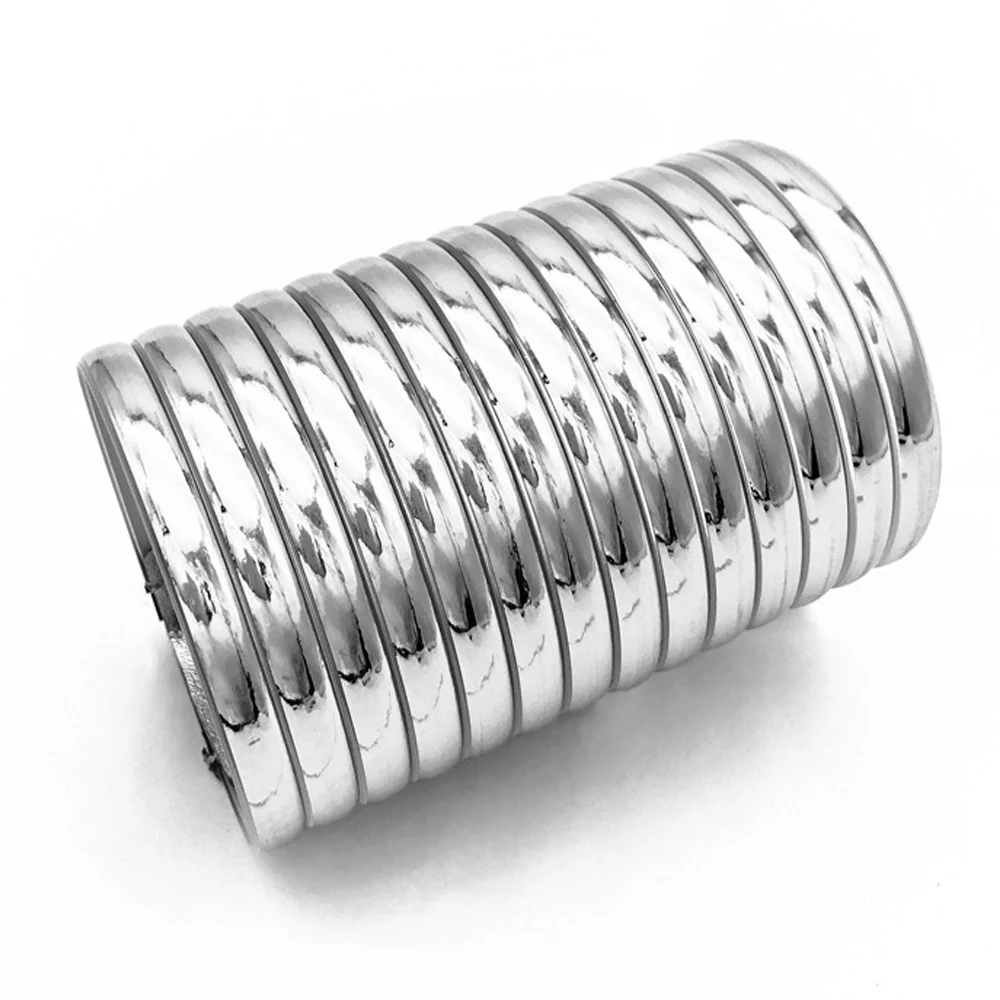 ABQR collier africain ensembles de bijoux exagéré deux mains Bracelet femmes ensemble de fête de mariage bijoux couleur argent