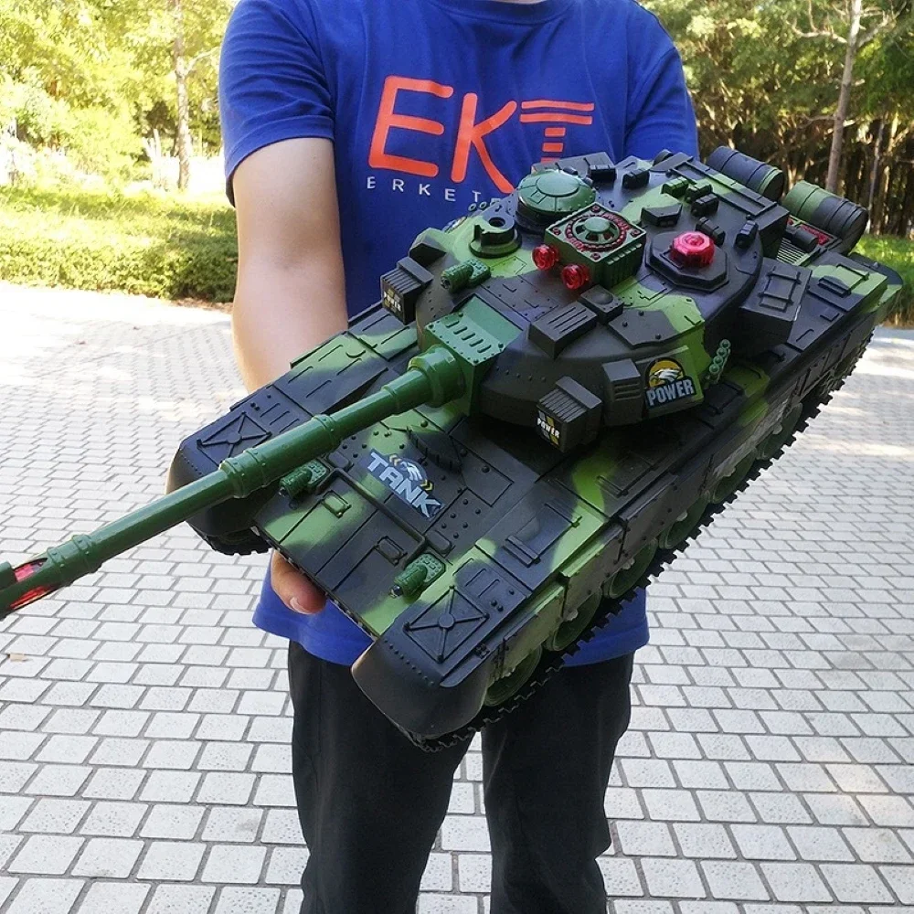 RC Tank Super BigLaunch Cross-Country Tracked Remote Control Vehicle Charger Battle Hobby Toys for Boys Children Birthday Gifts