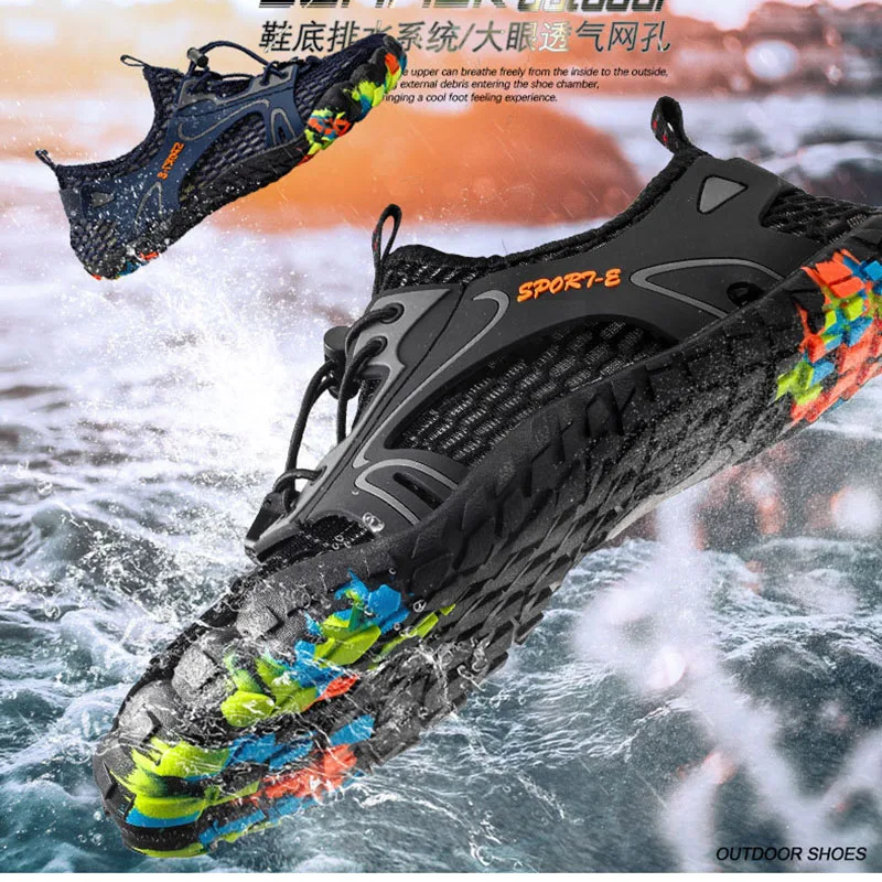 Water Shoes Men Sneakers Barefoot Outdoor Beach Sandals Upstream Aqua Shoes Quick-Dry River Sea Diving Swimming