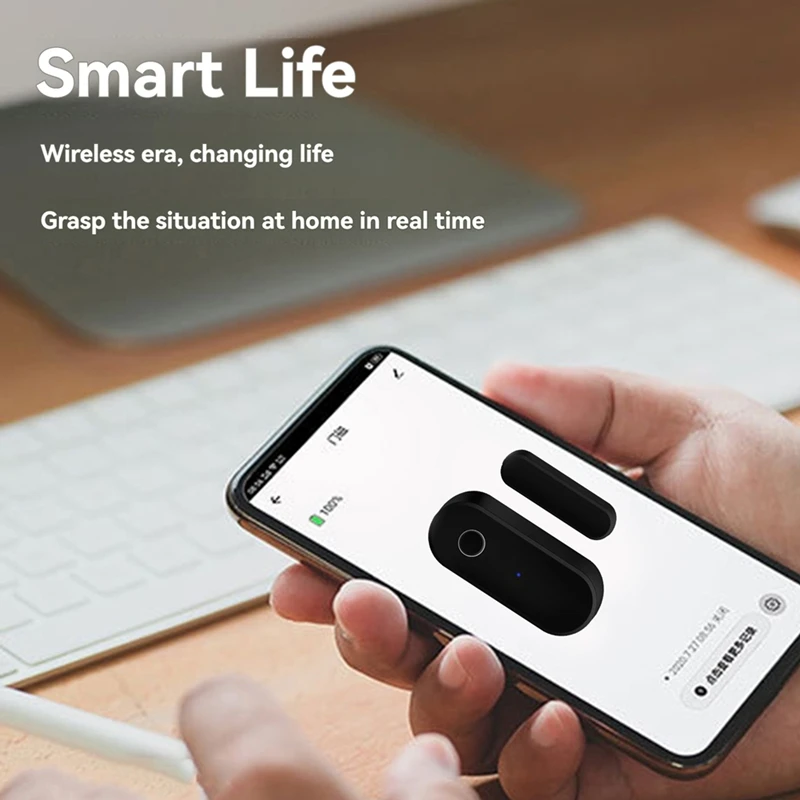 Tuya Smart Door Sensor  Home Security Window Detector Door Sensor Switch Handle Window Alarm Contact Sensor