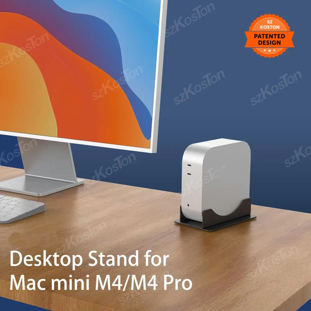 Support de bureau en métal pour ordinateur de bureau Mac Mini M4, Base antidérapante, support Vertical pour Mac Mini M4 Pro, 2024