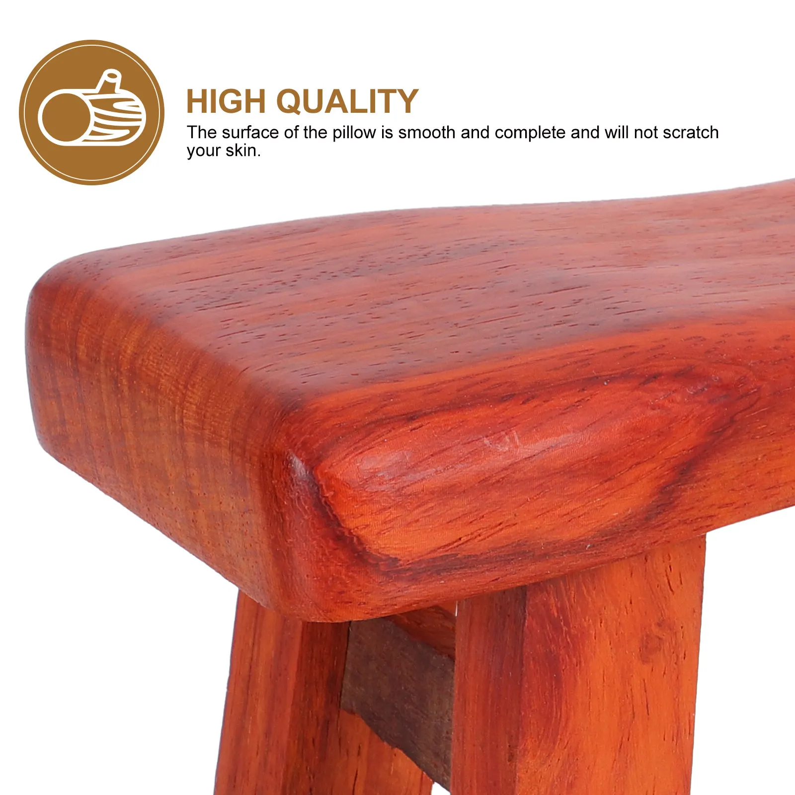 

Wooden Cervical Pillow Natural Lumbar Support Health Sleeping Pillow Neck Back Pain Relief Arc Shape Massage Cushion Home Nap