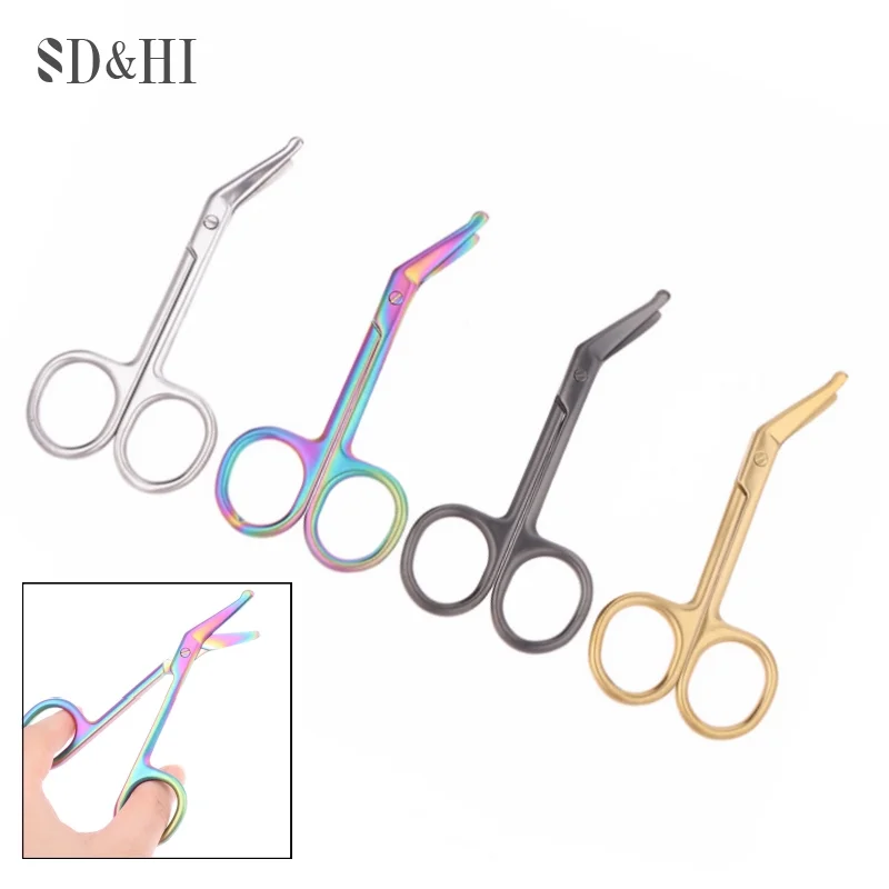 1PCS Stainless Steel Gauze Bandage Scissors Dressing Surgical Scissors Household Plaster Scissors Nurse Scissors