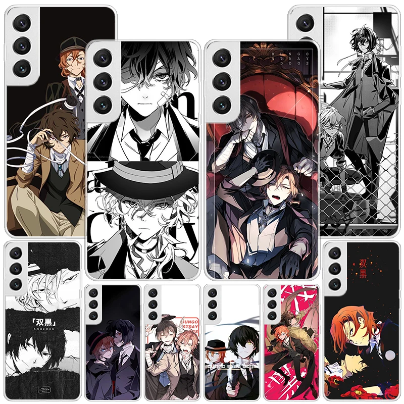 Bungo Stray Dogs Double Black Phone Case For Samsung Galaxy S24 Ultra S23 S22 S21 Plus S20 FE S10E S10 S9 S8 + Personalized Prin