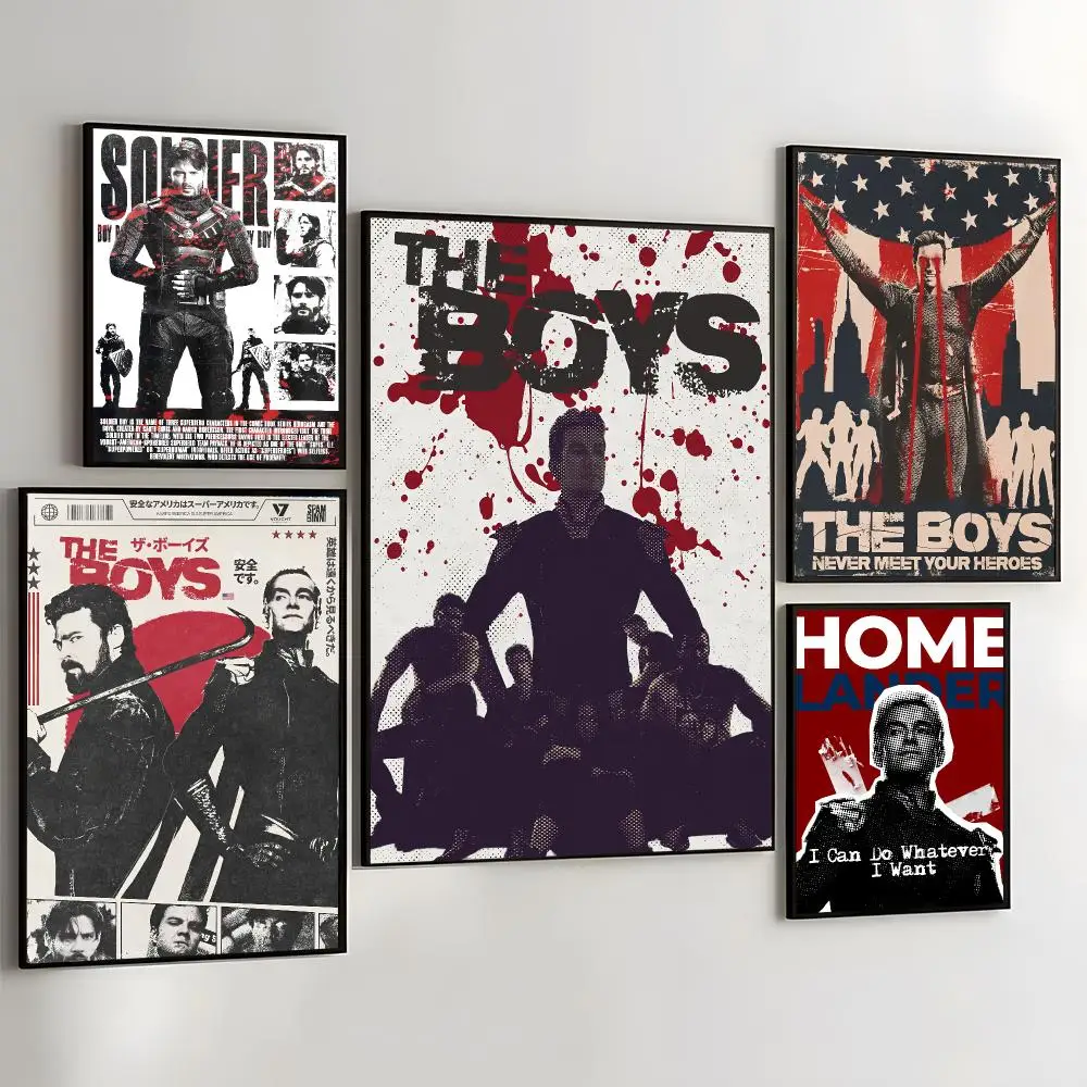 Drama Dark T-The Boys Painting Calligraphy Self Adhesive Wall Art Waterproof Print For Bedroom Hallway Home Decor