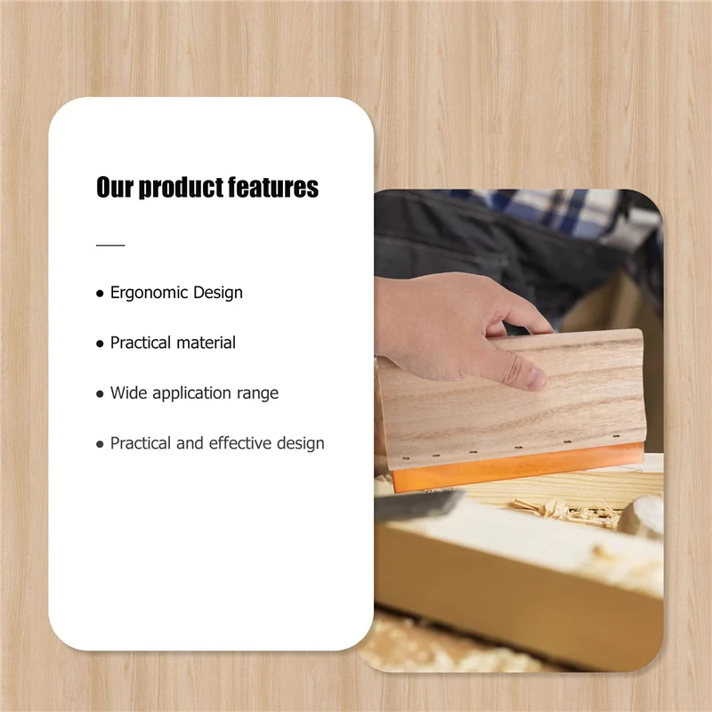 A19F-8 Inch Silk Screen Printing Press Squeegee Single 70 Durometer Ink Scraper Tools