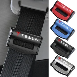 2PCS Car Safety Seat Belt Buckle Clip Seatbelt Stopper Adjuster Car Accessories For Tesla Model 3 S X Y Style Roadster Invader