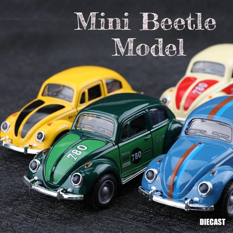 

1:32 Mini Beetle винтажная классическая коллекционная модель игрушки, детские бонусные подарочные украшения
