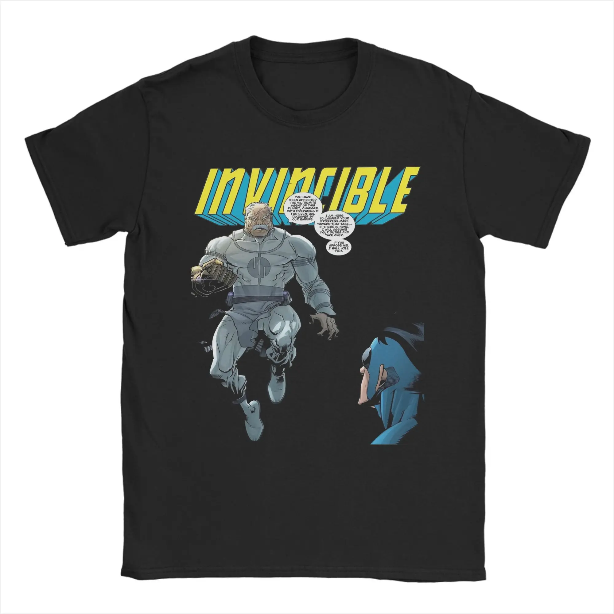 

Mens T-Shirt Invincible T Shirts Hippie Summer Tee Shirt Y2K Retro Casual 100% Cotton Clothing Plus Size
