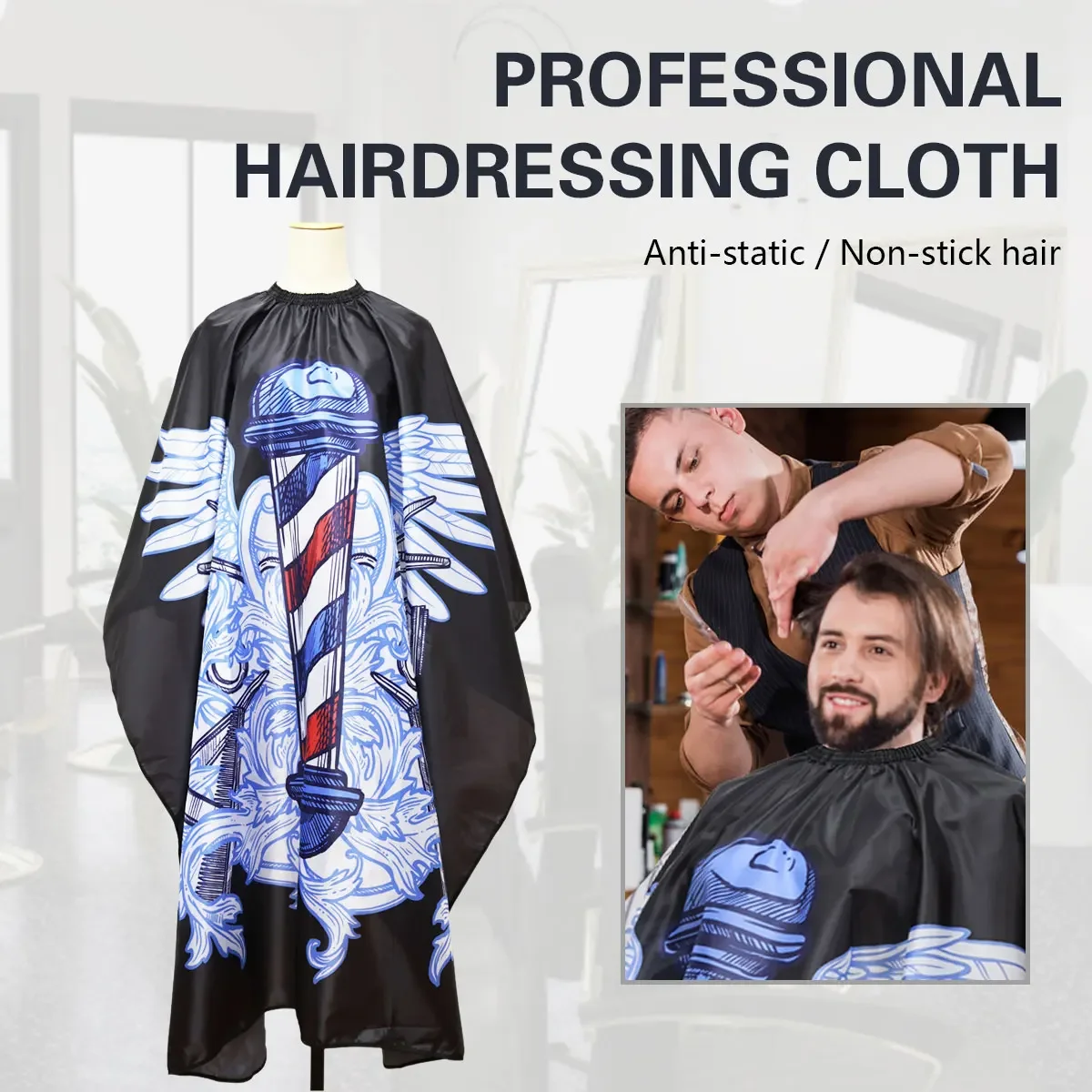 

Barber Haircut Cloth Hair Cutting Gown Salon Hairdressing Apron Hairdresser Capes Barbershop Tool Dropshipping