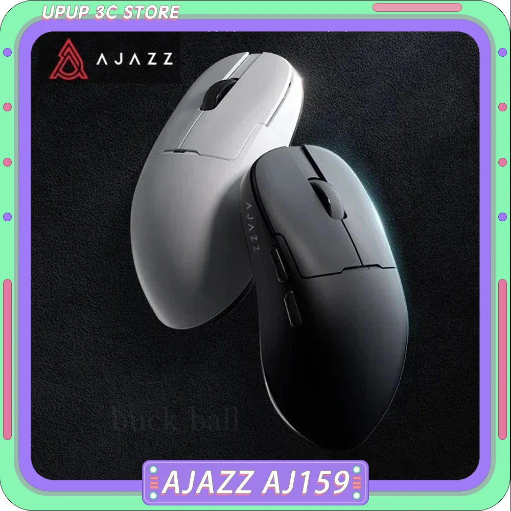 

AJAZZ AJ159 Pro Wireless Mouse PAW3395 Sensor Tri Mode 8K Low Latency Lightweight Ergonomic Gaming Mouse Charge Base Pc Game Gif