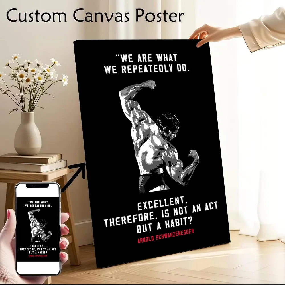 Arnold Motivation Poster Canvas Wall Art Custom Photo Print Modern Painting for Fans Decor Luxury Decoration Bedroom Accessories