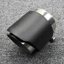 Shipping car exhaust system muffler carbon fiber matte tail throat 304 stainless steel exhaust pipe tail pipe