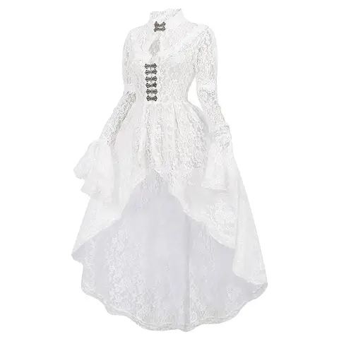 8 best sales vit viktoriansk klänning - №7