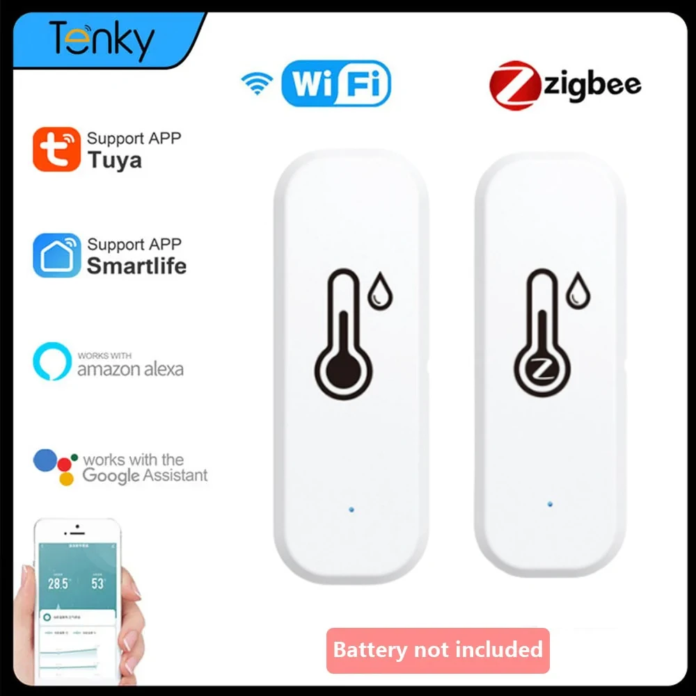 Tuya Smart Wifi Zigbee Temperature And Humidity Sensor Smart Home Assistant Smart Life Control Work With Alexa Google Home