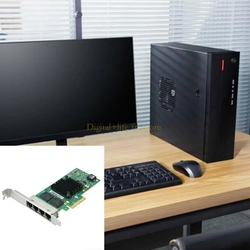 E06D 10/100/1000MBPS Adattatore rete PCI Express I350-T4 Quad RJ45 Porte, PCI-E scheda rete del server Ethernet