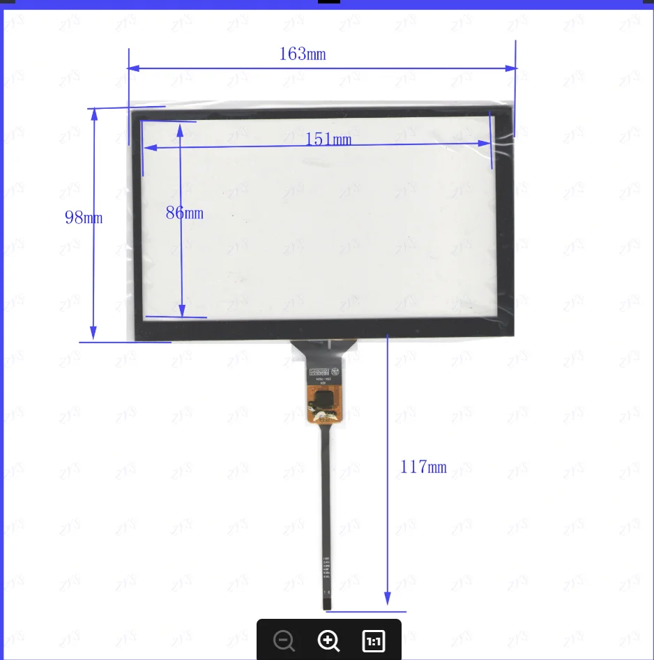 

ZhiYuSun ZSK-7024 for car NEW 163mm*98mm capacitive screen for tble compatible 163*98mm GT911 ZSK 7024