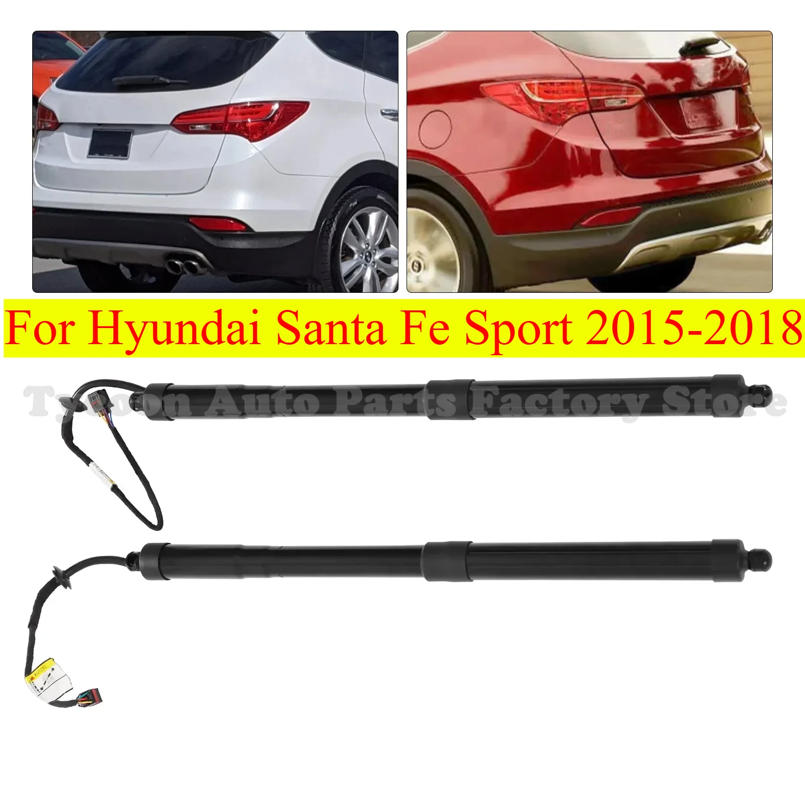 Brand New 2pcs 81770-2W600 81780-2W600 Left and Right Electric Tailgate Struts for Hyundai Santa Fe Sport 15-18