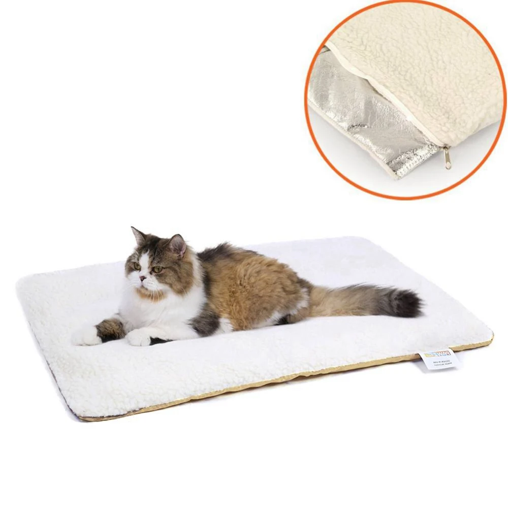 Pet Self-Heating Blanket Winter Fluffy Blanket Dog Cat Warm Sleep Mattress Small Medium Dogs Coral Cashmere Bed Pet Supplies