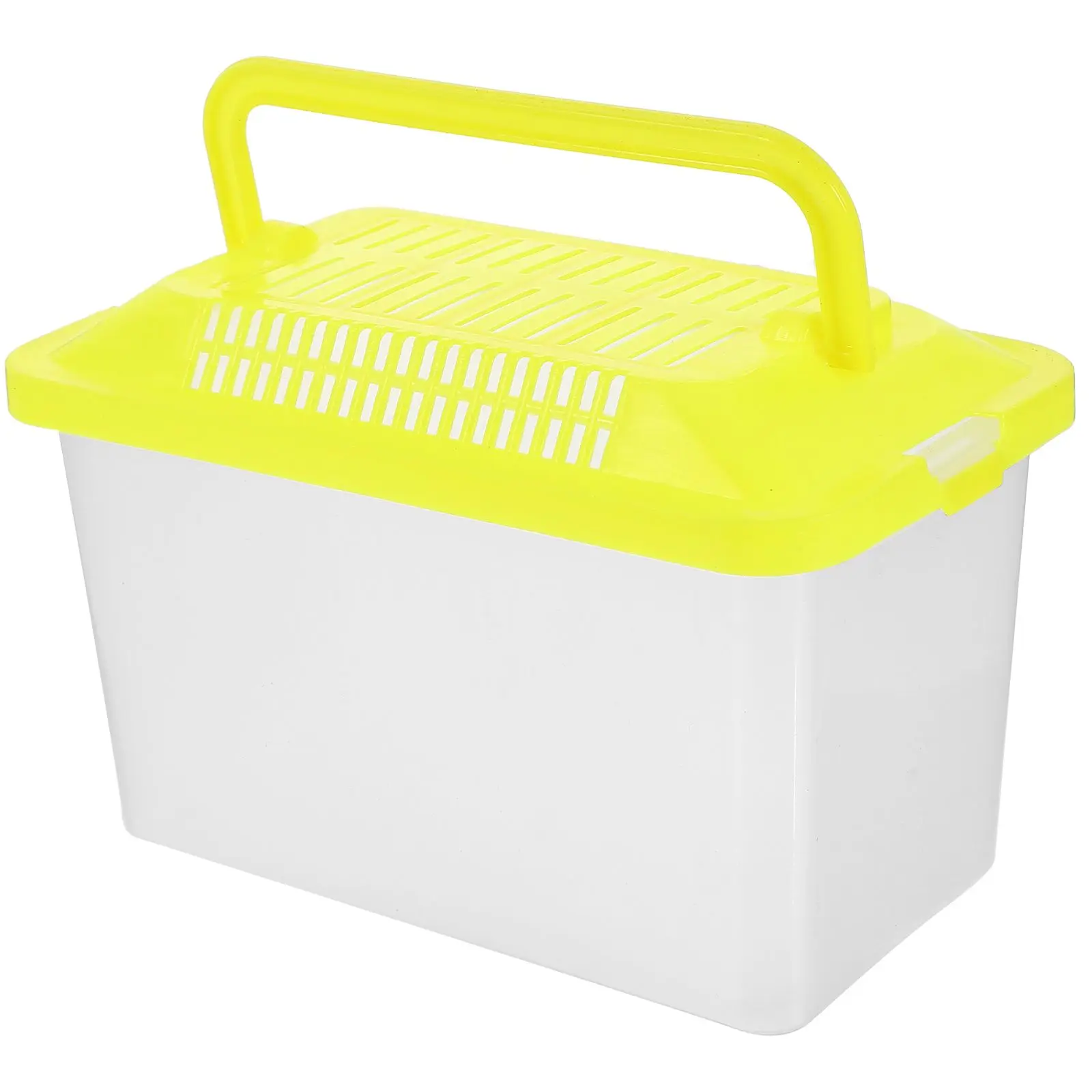 

Plastic Handheld Fish Tank 15x9x11cm Clear Container Lightweight for Betta Turtle Hamster Transport Box Aquarium Pet Supplies