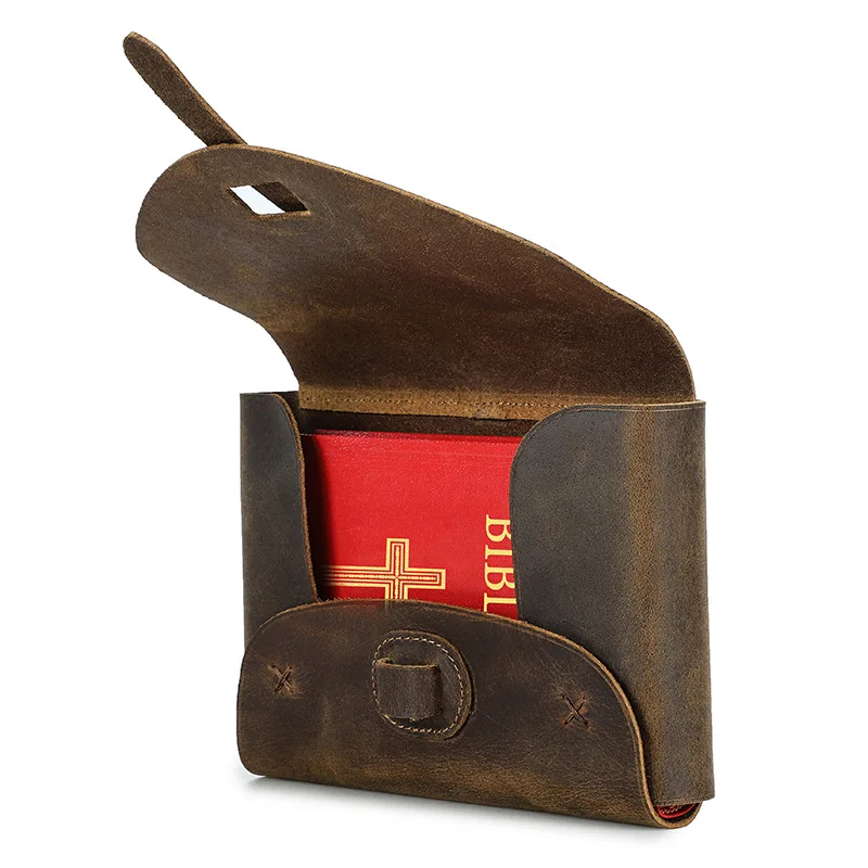 Handmade Retro Crazy Horse Song Dance Show Leather Book Cover Envelope Style Personalized Diary Notebook Protector 13X17.5X3Cm 120g