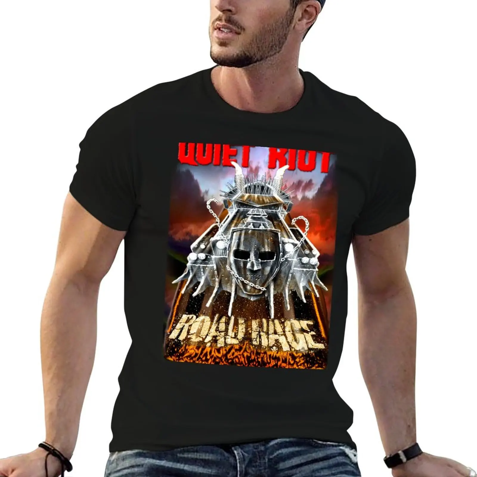 

QUIET RIOT DESIGN T-Shirt t shirts for man graphic tees t shirt for man 100 percent cotton T-Shirt