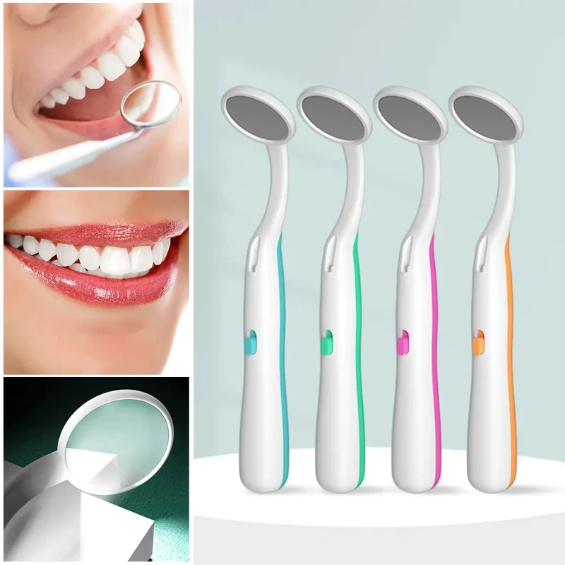 

1Pcs Dental LED Light Mouth Mirror Portable Reusable Dentist Oral Checking Anti Fog Bright Tooth Care Hygiene Clean Instruments