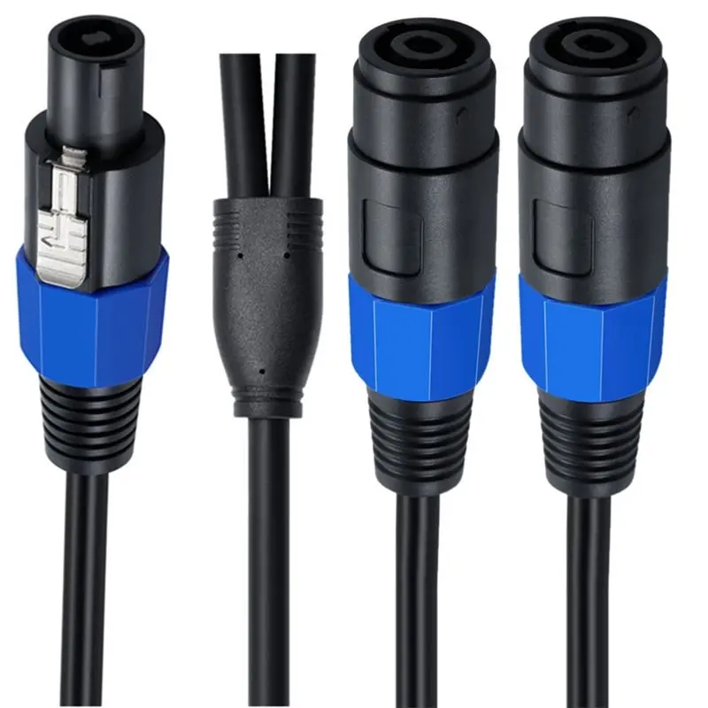 2026 New Speaker Break Out Cable With Twist Lock Speakon Male To Dual Female Audio Cable Speaker Extension Cable