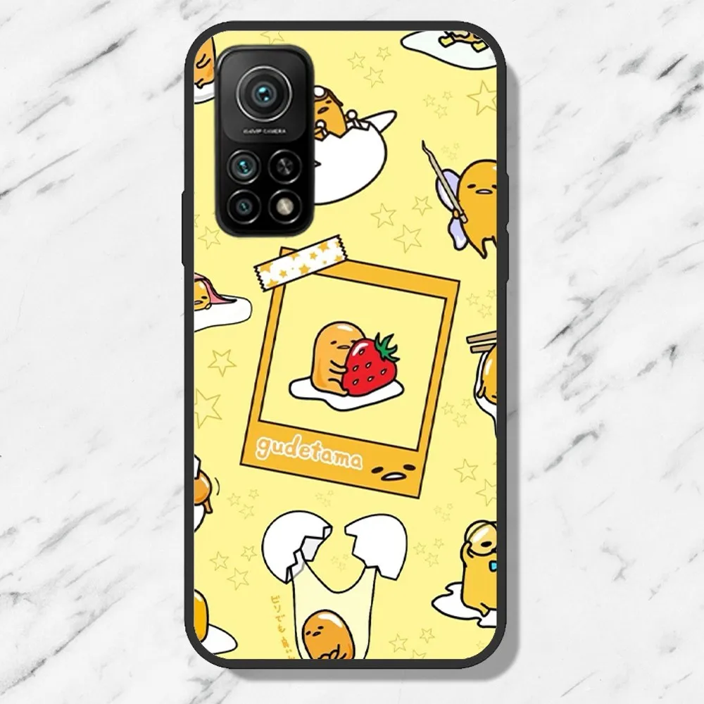 MINISO G-Gudetama Phone Case FOR Samsung Galaxy A10 A11 A12 A20 A32 A50 A53 A70 A73 A80 Black Shell