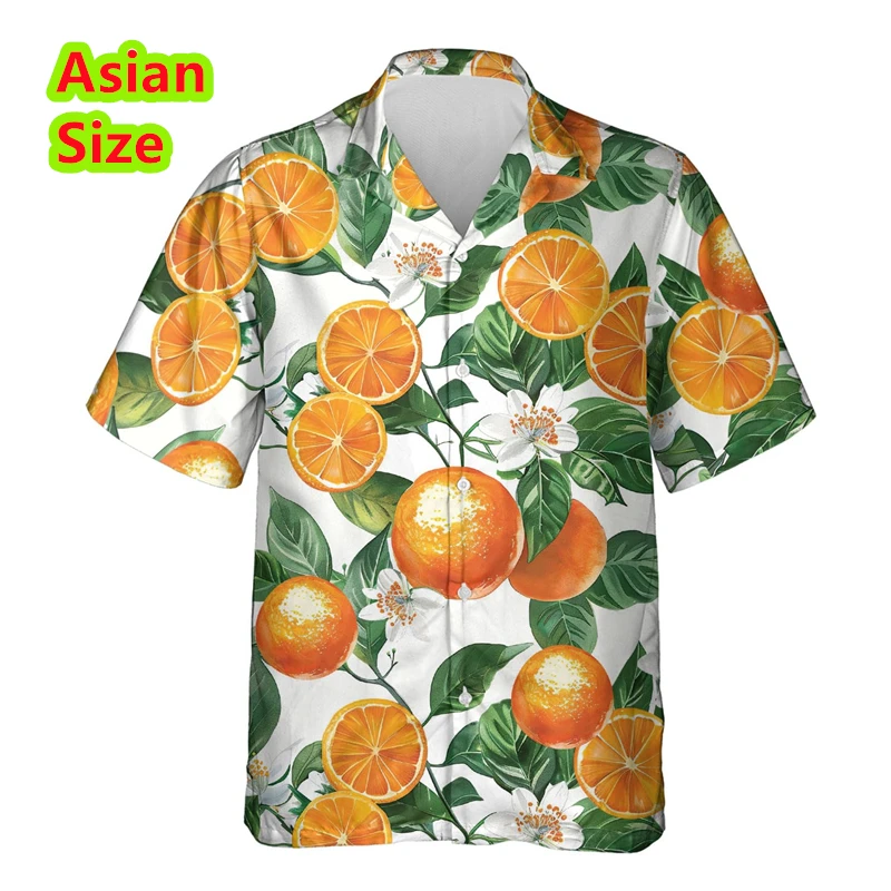 

Funny Strawberry Cucumber 3D Print Mens Shirts Clothes Female Fruit Beach Shirt Pineapple Watermelon Short Sleeve Tops Clothes