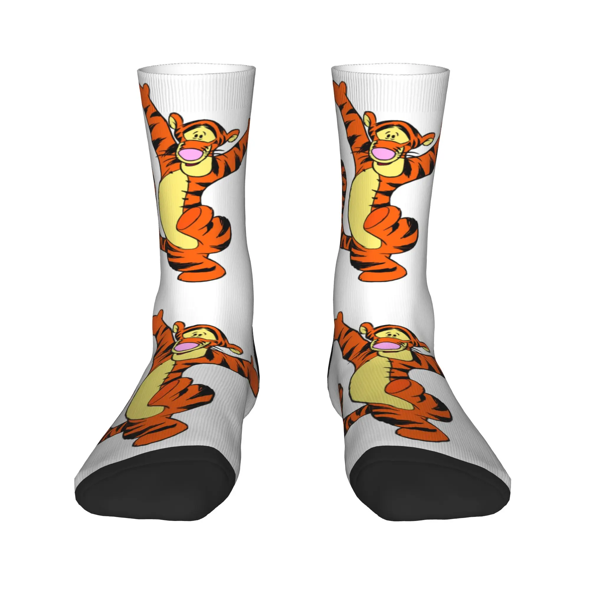 

Cartoon Winnie The Pooh Animation Men's Crew Socks Unisex Fun 3D Print Tigger Dress Socks