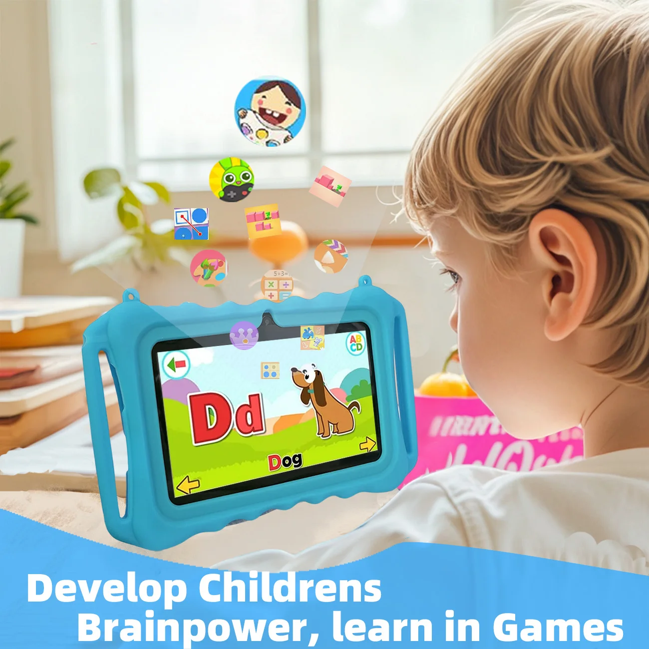 Adorable Cartoon  7 inch Kids Tablet - Android Learning Tablet with Parental Controls | Perfect Birthday Gift for Children