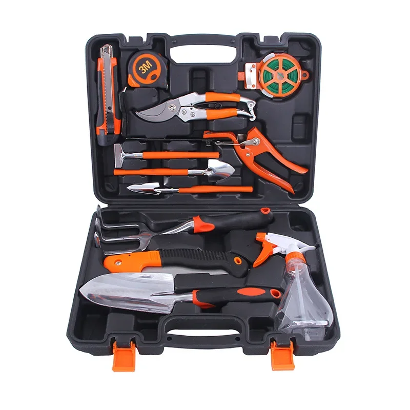 Garden Tools Set, 12 Piece Heavy Duty with  Gloves and  Tote, Aluminum Outdoor  Kit