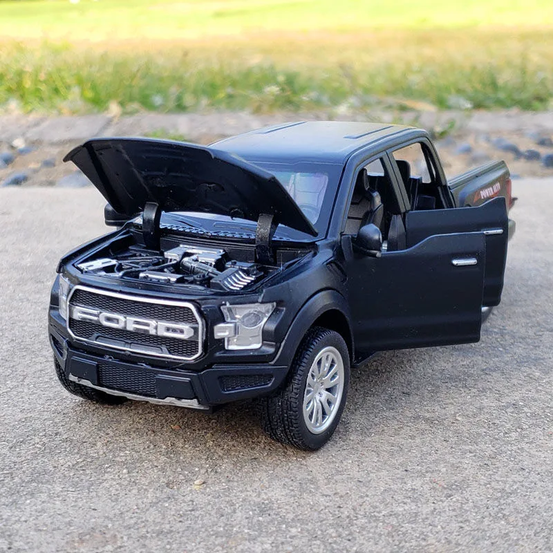 1:32 ford raptor f350 captador liga modelo de carro transportar pneus fora de estrada veículo diecast veículos de brinquedo carro crianças brinquedo presentes e152
