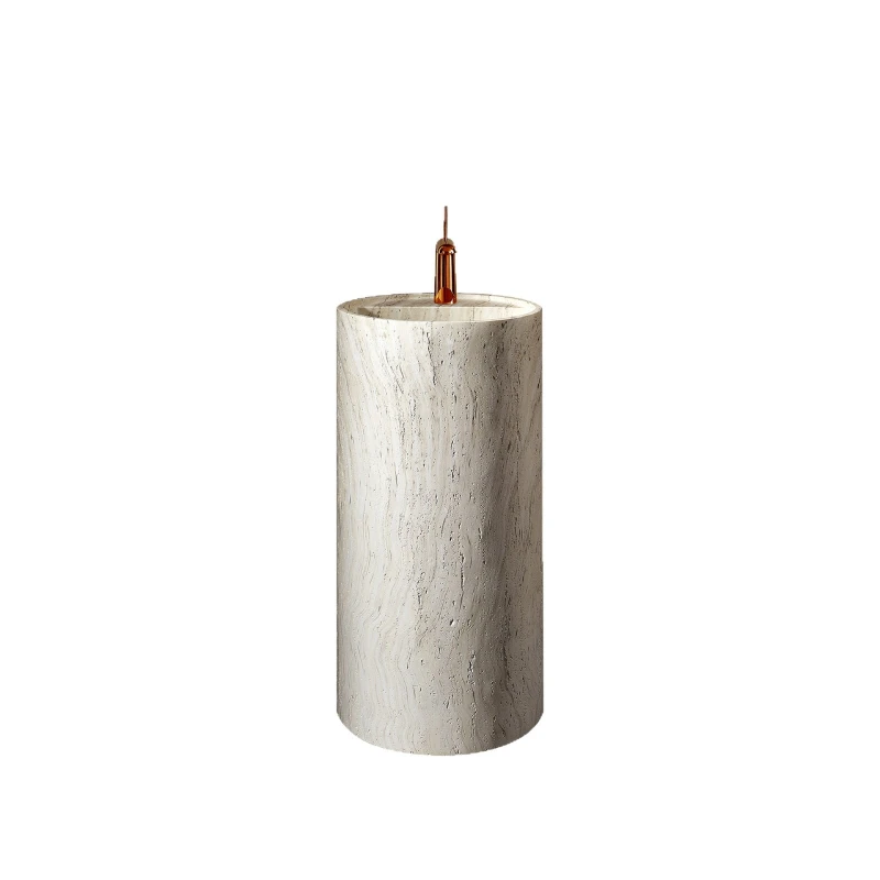 Minimalist column basin integrated floor imitation marble pattern face wash table designer art wash basin