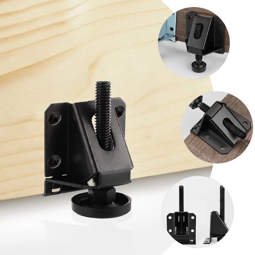 

4 Pcs Furniture Adjustable Feet Leveling for Workbench Heavy-duty Screw Leg Wrench Cabinet Levelling Black